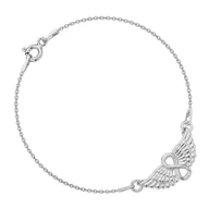 Bransoletki - MYNESS Bransoletka ze skrzydłami i nieskończonością, rozmiar 17 cm - miniaturka - grafika 1