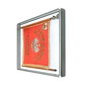 Gabloty - Gablota na sztandar srebrna - miniaturka - grafika 1