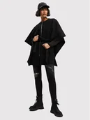 Płaszcze damskie - Desigual Ponczo Aladin 22WAIA38 Czarny Relaxed Fit - miniaturka - grafika 1