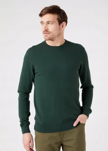 WRANGLER CREWNECK SYCAMORE GREEN W8A02PG49 S - Swetry męskie - miniaturka - grafika 1