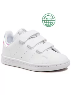 adidas Buty Stan Smith Cf C FX7539 Ftwwht/Ftwwht/Silvmt - Sneakersy damskie - miniaturka - grafika 1