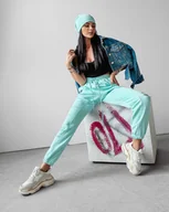 Spodnie damskie - Spodnie damskie OLAVOGA NASTY 2024 miętowy S - Fashionplace - miniaturka - grafika 1