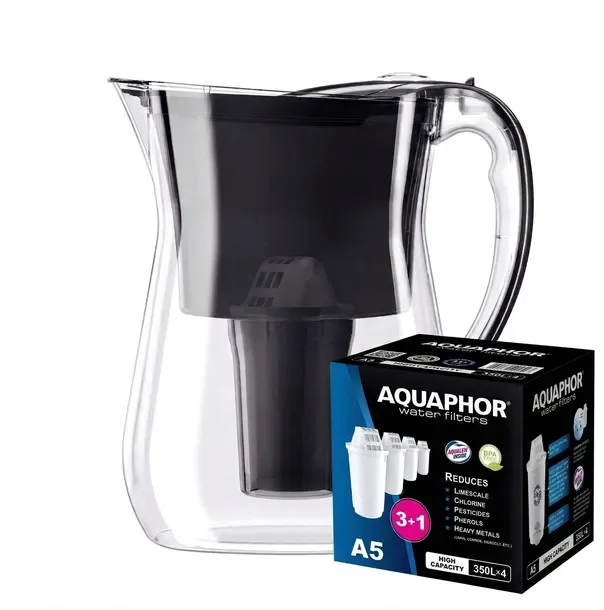 Dzbanek AQUAPHOR Lyon Czarny + 5 Wkładów A5