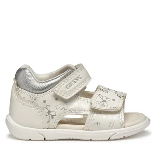 Sandały Geox B Sandal Zapito B556FD 000BC C0007 Biały - Buty dla dziewczynek - miniaturka - grafika 1