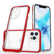 Etui i futerały do telefonów - Clear 3in1 etui do iPhone 12 Pro żelowy pokrowiec z ramką czerwony - miniaturka - grafika 1