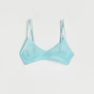 Biustonosze - Reserved - Miękki biustonosz z siateczki - niebieski - miniaturka - grafika 1