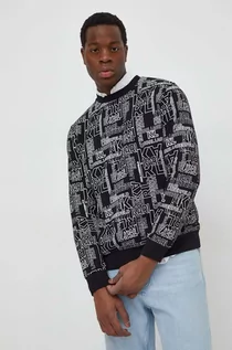 Bluzy męskie - Karl Lagerfeld bluza męska kolor czarny wzorzysta - grafika 1