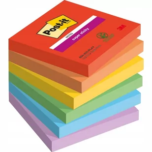 Karteczki samoprzylepne Post-it Super Sticky 76ｘ76mm PLAYFUL 3M-4054596924437 - Etykiety samoprzylepne i bloki etykiet - miniaturka - grafika 1