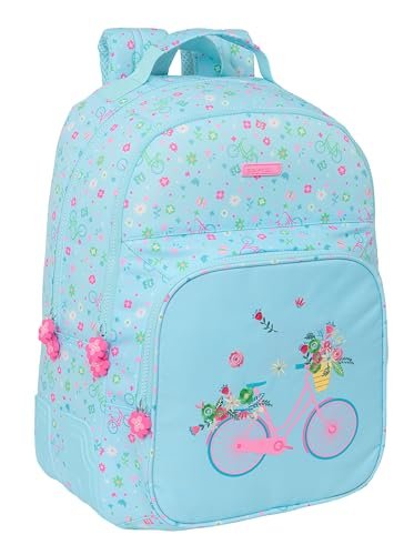 Safta - Podwójny plecak z możliwością dostosowania do wózka, tkanina nadająca się do recyklingu, idealny dla dzieci w różnym wieku, wygodny i wszechstronny, jakość i wytrzymałość, 32 x 15 x 42 cm,