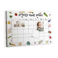 Tablice i flipcharty - Kolorowy Organizer - Tablica Korkowa z Pinezkami - Tygodniowy jadłospis 60x40 cm - miniaturka - grafika 1