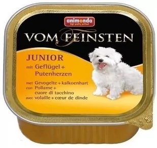Animonda Dog Vom Feinsten Junior smak: drób i serca indyka 150g tacka - Mokra karma dla psów - miniaturka - grafika 1