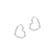 Biżuteria dla dzieci - Srebrne 925 kolczyki serce segmentowane - miniaturka - grafika 1