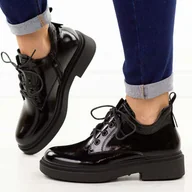 Botki damskie - Czarne skórzane botki damskie Sergio Leone Bt25727S - miniaturka - grafika 1