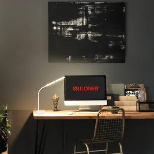 Briloner Lampa stołowa LED Pivaz, ściemniacz dotykowy, biała - Lampy stojące - miniaturka - grafika 1