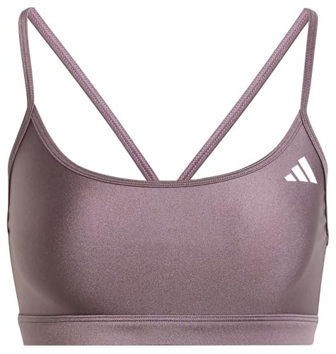 adidas Damski biustonosz treningowy Aeroreact Light Support Błyszczący biustonosz, XXS B