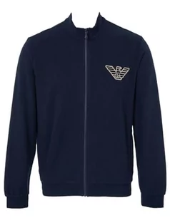 Emporio Armani Męska bluza z polaru z zamkiem błyskawicznym, morski, XL - Bluzy męskie - miniaturka - grafika 1