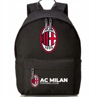 Torebki damskie - Plecak Szkolny Czarny AC MILAN Kluby Piłkarskie Piłkarze Sportowe Wzory - miniaturka - grafika 1
