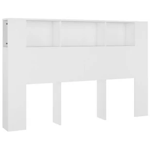 Lumarko Wezgłowie łóżka z półkami, białe, 160x18,5x104,5 cm - Inne meble do sypialni Lumarko Wezgłowie łóżka z półkami, białe, 160x18,5x104,5 cm - Inne meble do sypialni - miniaturka - grafika 3