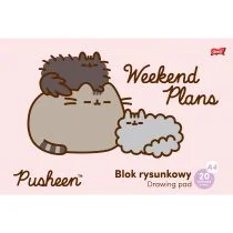Unipap Blok rysunkowy A4 okładka kredowana 80 g/m2 Pusheen 20 kartek - Szkolne artykuły papiernicze - miniaturka - grafika 1
