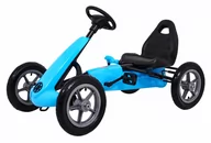 Jeździki dla dzieci - Duży Gokart na Pedały Gumowe Pompowane Koła Regulacja Niebieski - miniaturka - grafika 1