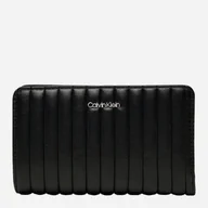 Portfele - Portfel damski na karty Calvin Klein K60K613063-BEH Czarny (8721107066752). Portfele - miniaturka - grafika 1