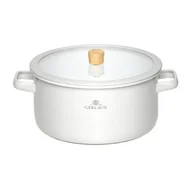 Garnki - Garnek GERLACH Natur Enamel 24 cm Biały - miniaturka - grafika 1