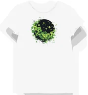 Koszulki i topy damskie - Koszulka damska biała z motywem zielonych kwiatów sakury L - miniaturka - grafika 1