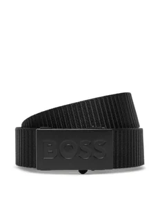 BOSS Pasek Męski Bosper-Tape 50548405 10243408 01 Czarny - Paski - miniaturka - grafika 1