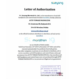 Zestaw Saeyang Frezarka Marathon 3 Champion White H200 + Zestaw frezów do paznokci - Frezarki do paznokci - miniaturka - grafika 7