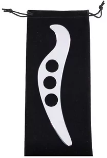 Narzędzie do terapii tkanek miękkich terapia narzędziowa IASTM - poręczny, stalowy masażer z wygodnymi otworami na palce + etui (G72) - Meble i wyposażenie gabinetów medycznych - miniaturka - grafika 1