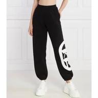 Dresy damskie - Karl Lagerfeld Spodnie dresowe kl logo | Regular Fit - miniaturka - grafika 1