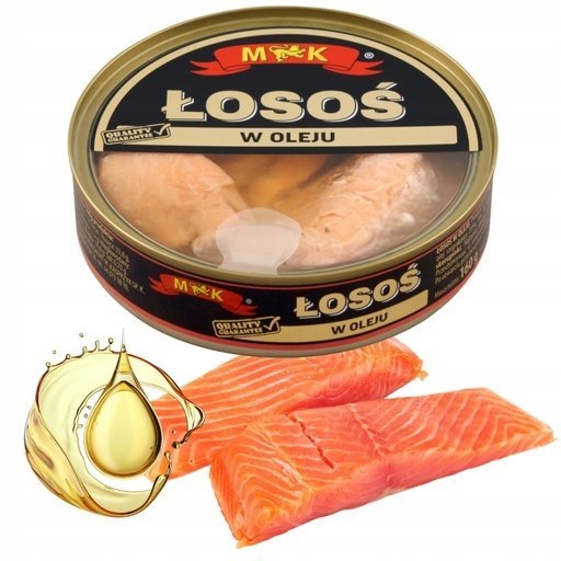 MK ŁOSOŚ W OLEJU Konserwowy w Puszce Konserwa Rybaj Konshurt Łagodny 160G