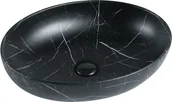 Umywalki - Umywalka Mexen Mexen Orsola umywalka nablatowa 52 x 39 cm czarny kamień - 21365271 - miniaturka - grafika 1