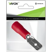 Akcesoria do układu elektrycznego - Konektor izolowany płaski męski 6,3/0,8 czerwony/43-032# ( opakowanie 5 szt ) Vayox PAK. - miniaturka - grafika 1