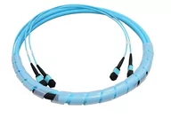 Kable światłowodowe - BKT-ELEKTRONIK Patchcord BKT 12F MPO żeński MPO żeński OM3 Typ B Low Loss 2m LSOH kabel okrągły 3 mm do połączenia bezpośredniego wkładek QSFP+ 40Gbit 115X3OOB.2LL - miniaturka - grafika 1