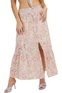Spódnice - Spódnica damska Guess w kwiaty maxi bawełniana-M - miniaturka - grafika 1
