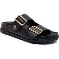 Guess Skórzane klapki FASTEN