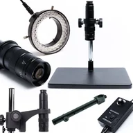 Mikroskopy i lupy - Mikroskop cyfrowy 10A solo Regulowane oświetlenie 56xLED Uchwyt Zestaw - miniaturka - grafika 1