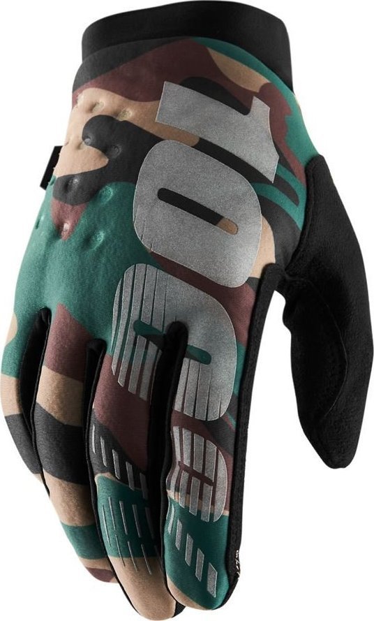 100% Rękawiczki 100% BRISKER Glove camo black roz. M długość dłoni 187-193 mm NEW