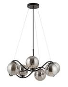 Lampy sufitowe - Żyrandol loftowy do salonu VENA 33684 Sigma szklane kule szara czarna - miniaturka - grafika 1