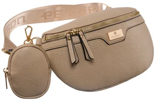 Peterson Saszetka Nerka Miejska Damska Na Ramię Z Portmonetką Crossbody Beżowa - Nerki - miniaturka - grafika 1