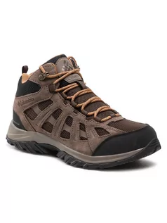 Półbuty męskie - Columbia Trekkingi Redmond III Mid Waterproof BM0168 Brązowy - grafika 1