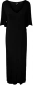 Sukienki - PIECES SUKIENKA CZARNA PROSTA GŁADKA MIDI M J5E - miniaturka - grafika 1