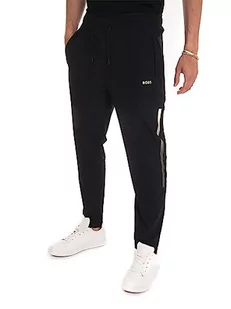 BOSS Męskie spodnie Hwoven casual, czarny1, L - Spodenki męskie - miniaturka - grafika 1