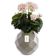 Wazony i flakony - Wazon ceramiczny geometryczny 3D Szary Ø11 H 22 cm intensywny kolor - miniaturka - grafika 1