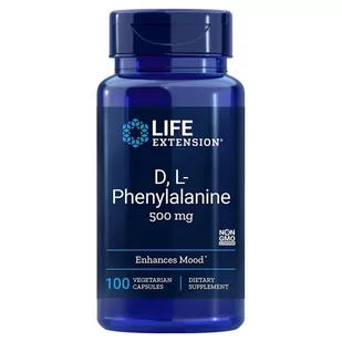 D, LPhenylalanine DFenyloalanina i LFenyloalanina 100 kapsułek Life Extension 737870167112 - Aminokwasy - miniaturka - grafika 1