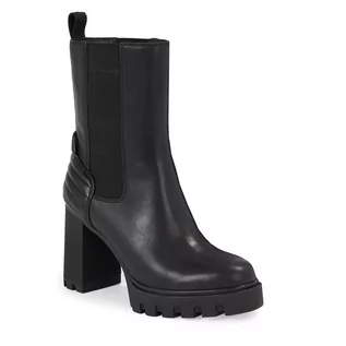 Botki damskie - Botki Calvin Klein Jeans Platform Chelsea Boot Lth Wn YW0YW01140 Triple Black 0GT - grafika 1