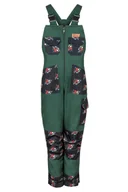 Spodnie damskie - Ogrodniczki zielone - miniaturka - grafika 1