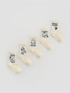 Reserved - Skarpetki 5 pack - złamana biel - Skarpetki dla dzieci - miniaturka - grafika 1