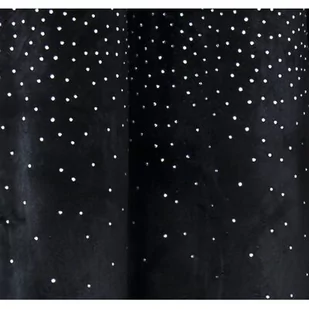 Zasłona z kółkami CRISTAL 140 x 260 cm czarna - Zasłony - miniaturka - grafika 1